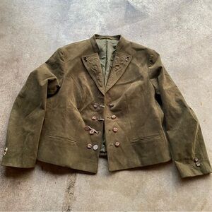 Vintage 90s Lodenfrey Green Jacket Military fox hunting Blazer women’s 40